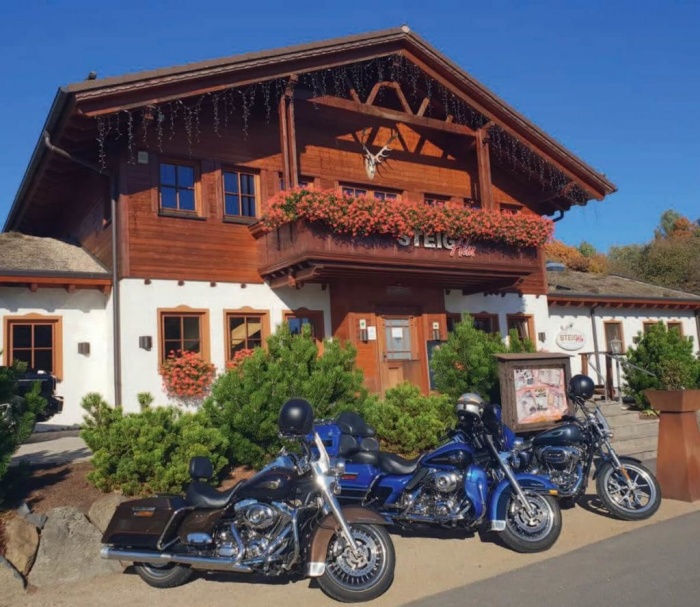 Motorcyclist friendly Steig-Alm Hotel in Bad Marienberg